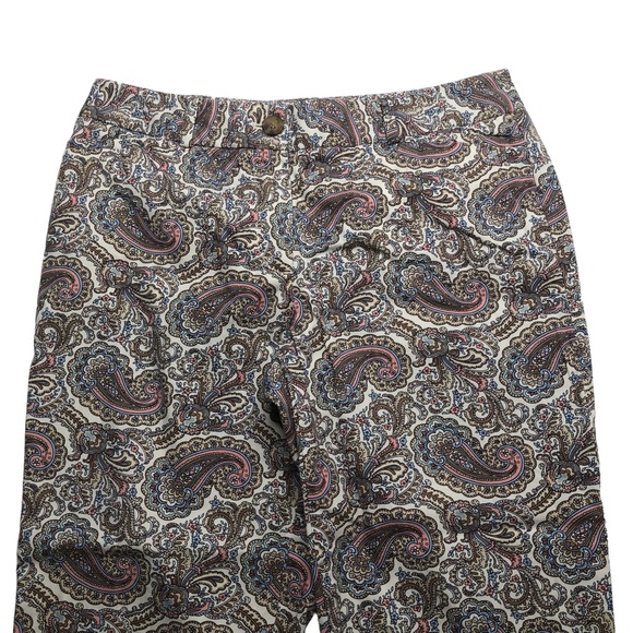 Talbots Petites Paisley Mid Rise Stretch The Perfect Crop Pants - Picture 3 of 12